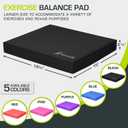 ProsourceFit Exercise Balance Pad, Non-Slip Cushioned Foam Mat & Knee Pad for Fitness and Stability Training, Yoga, Physical Therapy