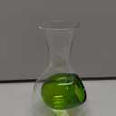 Urban Tokyo Japanese Cold Sake Wine Glass Decanter 12 fl oz Sake Bottle with Ice Cavity Pocket For Home or Restaurant Use (Green Pocket Cavity)