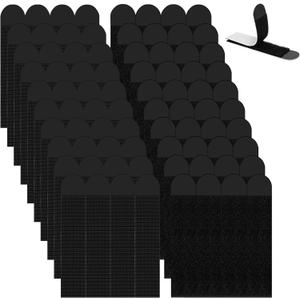 36-Pairs(72 Strips) Large Picture Hanging Strips, Heavy Duty Adhesive Strips Picture Hanger Kit Hook Loop Mounting Tapes Damage Free Wall Fastener Tape for Frame Hanging(Black)
