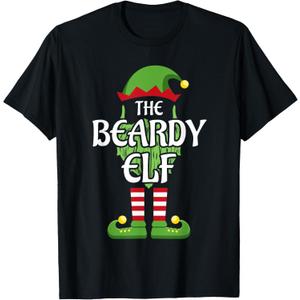 Beardy Elf Family Matching Group Christmas T-Shirt