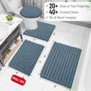 Arotive Luxury Bathroom Rugs 47x24, Extra Soft Thick Absorbent Shaggy Chenille Bath Rugs, Non-Slip Machine Wash Dry, Bath Mats for Bathroom Floor, Tub and Shower, Home Decor Accessories, Smoky Gray