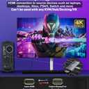 HDMI to DisplayPort Adapter 4K 60Hz, HDMI Souce to Display Port Monitor Converter, HD Male Compatible with Laptops, Graphics Cards, PS5, AMD,NVIDIA-1 Pack