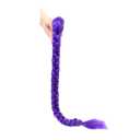 Easy Clip in Purple Ponytail Extensions 26 Inch Long Purple Braids Synthetic Fiber Box Braiding Hair