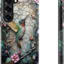 DEENAKIN for Samsung Galaxy S23 Plus Case Cute,Aesthetic Vintage Hummingbird Floral Girly Shell,Compatible with Magsafe,Trendy Unique Retro Western Protective Slim Silicone Phone Cover for Women Girls