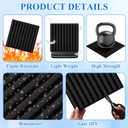 Nuanchu 120 Pcs 3D Wall Panels, 12"x12" PVC Fluted Tiles, Black