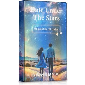 GAMEBYX 30 Scratch Off Date Night Ideas for Couples - Glow in The Dark Zodiac Card Game - Romantic Valentines Day for Him Her, Boyfriend Girlfriend