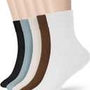 FGZ Women Thin Cotton Socks Soft Cozy Socks Cute Ankle Crew Socks 5 Pairs
