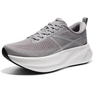 ALLSWIFIT Women's Road Running Shoes Cushion Tennis Shoes Non-Slip Comfortable Lightweight Gym Workout Athletic Arch Support Walking Sneakers Active5K (Grey, Size 9.5)