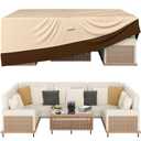 Patio Furniture Covers, Outdoor Furniture Cover Waterproof, General Purpose, Outside Table and Chair Covers, Heavy Duty 600D (124 Inch L x 70.8 Inch W x 29.1 Inch H)-Brown