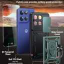 LeYi for Moto G-Stylus-2025 Case: Motorola G Stylus 2025 Case with Screen Protector, Military-Grade Protection, Rotatable Ring Kickstand, Green