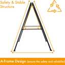 Hi-Na 440 lbs Hammock Chair Stand, Heavy Duty Foldable Swing Stand Frame, Steel Hammock Stand for Outdoor/Indoor, Patio Backyard Porch (Swing Chair Not Included)