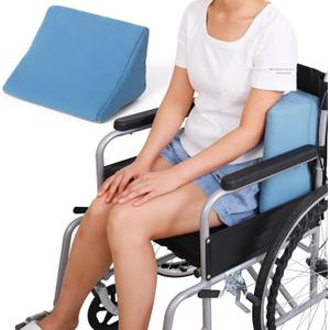Lateral Support for Wheelchair Side Guards, Wheelchair Back Support Wedge Cushion for People Unable to sit Upright in wheelchairs (Blue)