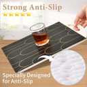 Shelf Liners for Kitchen Cabinets Drawer Liner 12in x 20FT Non Adhesive Black Gold Line Thickened Refrigerator Shelf Liner Paper Strong Easy to Clean for Tool Box with Knife and Tape Measure