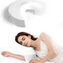 Side Sleeper Pillow for Adults, Ergonomic Memory Foam Shoulder Pillow with Arm Hole for Neck and Shoulder Pain, Suitable for Side Sleepers (White)