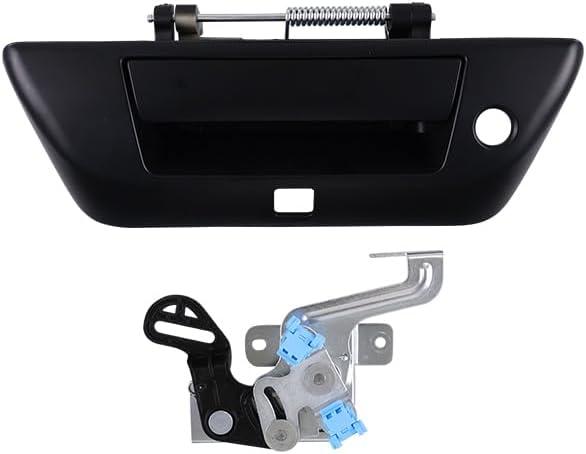 HYILUN0104 Soomth Black Painted Tailgate Handle Latch Compatible with Nissan Titan 2017-2024