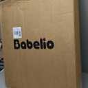 Babelio Baby Gate for Stairs, Kitchen & Doorways, No Bottom Bar| Easy Installation| One-Handed Operation| Auto-Close| Hardware Mount (Drill Needed) Safety Dog Gate (Black - 2 Pcs, 26-43" W, 28" H)