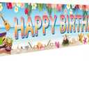 Hawaiian Birthday Party Decorations Aloha Luau Birthday Party Banner Party Decorations Large Size Tropical Yard Sign for Aloha Luau Indoor Outdoor Decorations, 118 x 20 inch