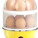 Rapid Electric Egg Cooker, 14/7 Eggs Capacity for Hard Boiled Eggs (Yellow, 14 egg,)