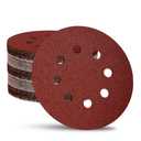 5 Inch 8-Hole Hook and Loop Sanding Discs Sandpaper Red Round 220 Grits Sandpaper for Random Orbital Sander (220 Grit 52-Pack)