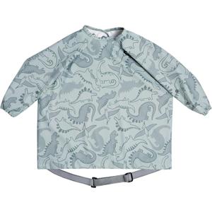 BIBaDO - Long Sleeve Baby Bibs - Babies & Toddlers 6-36 Months - Coverall Baby Led Weaning Bib - Easy Wipe, Soft & Waterproof ,  Pack - Dino Roar 