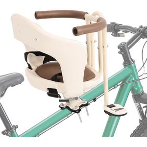Kid's Bike Seat with Cushion, Front Mounted Child Bike Seat for Adult Bike