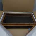 Large Burial Flag Display Case American Flag Solid Wood Display Case Fits 5 X 9.5 Folded Flag Military Shadow Box with Tempered Glass and Certificate Holder , Walnut Finish