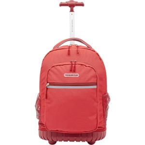 Travelers Club 18" Rolling Backpack with Shoulder Straps, Red