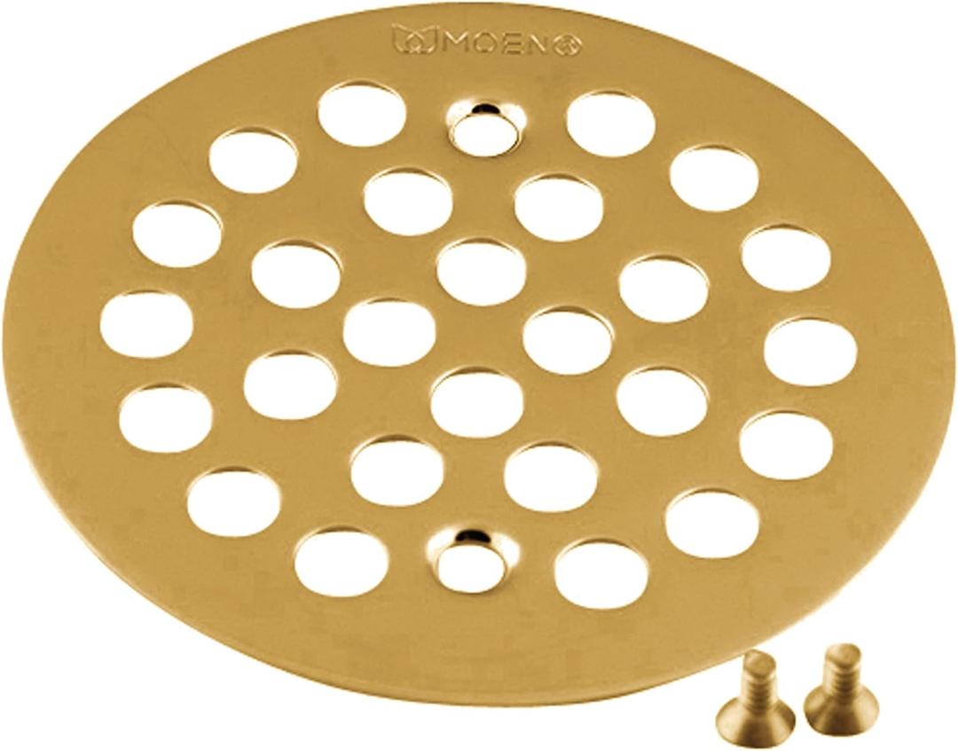 Moen 101664BG 4-1/4-Inch Screw-In Shower Strainer, Brushed Gold