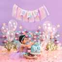 Mermaid 1st Birthday High Chair Banner - Under the Sea First Birthday Party Decoration, Mermaid Theme One Party Banner, Cake Smash Photo Props for Girl