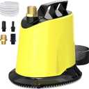 AgiiMan Sump Pump - 125W 1000GPH Submersible Water Pump with 16ft Drainage Hose, 25ft Extra Long Power Cord & 4 Hose Adapters, Water Pump for Basements, Pool Fountains, Hot Tub, Garden Pond, Yellow