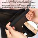Bonuci Maternity Pantyhose Pregnancy Fleece Lined Tight Women Stretchy Opaque High Waist Legging One size