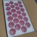 24 Pcs Votive Candle Holders, Glass Holders Bulk for Table Centerpiece, Tea Lights Candle Holders for Wedding Shower, Party and Home Decor Pink