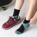 GLENMEARL Crew Socks for for Men & Women, 5 Pairs Cushioned Athletic Cotton Socks, Moisture Calf Boot Socks for Hiking (M)