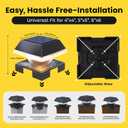 BRIGHTICONIC Solar Post Lights Outdoor, 2 Pack - Dual Color, Warm & Cool White Adjustable - Auto Dusk to Dawn LED Post Lights - Durable, Waterproof IP65 Solar Fence Caps fits 4x4 5x5 6x6 - Black