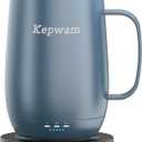 Kepwam Heated Coffee Mug T2-Plus, 20oz Leading Large Capacity Self Heating Mug, Up to 8 Hrs Battery & Hot Up to 149, Smart Coffee Mug for Women, Men (Steel Blue)