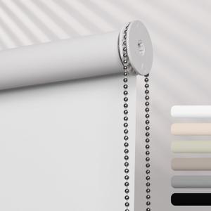 Custom Blackout Roller Blinds, Thermal Insulated Blackout Window Roller Shades, UV Protection Room Darkening Window Blinds for Home, Office, Bedroom, Easy to Install,White