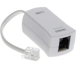 InstallerParts DSL Modem Phone Filter - for Interference Elimination and Static Noise Blocker | for Answering Machine, Fax Machine, Telephones Landline Cordless | Single Pack, White (Ivory)