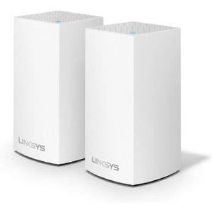 Linksys Velop Mesh Home WiFi System, 3,000 Sq. ft Coverage, 20+ Devices, Speeds up to (AC1300) 1.3Gbps - WHW0102