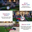 4th of July Solar Star Tree Lights Decorations Outdoor, Waterproof Red White and Blue Lights for Fourth of July Decor, Patriotic Decorations for Garden Yard Pathway Patio (2)