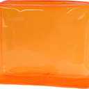 Waterproof PVC Makeup Bag - Leakproof Cosmetic Organizer for Travel Toiletry Storage 9.847.092.36 Inch for Women & Men (Orange)