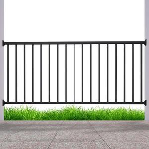 CR Fence & Rail Metal Railing for Deck, Metal Guard Rail Kit with Balusters 36 inch, Wrought Iron, Porch Railing Ideal for Residential and Commercial Use, 6ft Wide