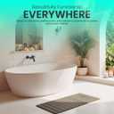 Premium Stone Dish Drying Mat  Large Foldable Kitchen Counter Mat, Super Absorbent Diatomaceous Earth with Coasters, Brush & Anti-Slip Pad  Fast Drying, Dark Gray (24" x 15.3")