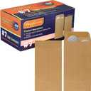 200 Pack #7 Kraft coin envelope 3.5 x 6.5 inches Kraft Envelopes Classic Small Parts Envelopes with Self Adhesive Gummed Flap for Coins Cash Credit Cards Seeds