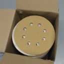 Maxdot 200 Pcs 5 Inch Sanding Discs 8-Hole Hook and Loop Gold Sandpaper, 60-Grit for Random Orbit Sander