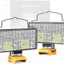 2Pcs Cordless LED Work Light Compatible with Dewalt 20V Battery, 145W 14500Lumens Flood Light Gifts for Men with USB&Type-C Charging for Workshop, Garage, Camping, Jobsite