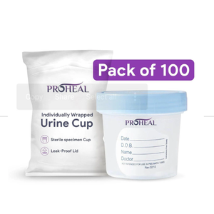Specimen Collection Sterile Urine Cups - 100 Pack