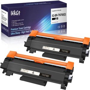 Compatible Toner Cartridge Replacement for Brother TN760 (Black, 2-Pack) (IG-TN760(2))