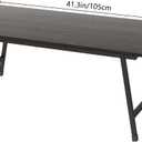 Black Coffee Table Foldable,Center Tables Modern Style, Industrial Wood Tabletop and Metal Frame, Accent Furniture for Home Office, Living Room,End Table,Tea Table, No Assembly