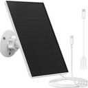 6W Solar Panel Charger for Eufy Camera, Solar Panel Compatible with Eufycam 3/3C/2/2 Pro/2C/2C Pro/E/E20/E40/L20/L40, with Micro USB & Type-C Port 9.8ft Cable