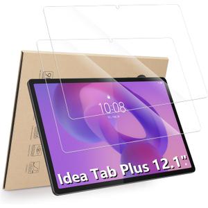 2-Pack Screen Protectors Compatible with Lenovo Idea Tab Plus/ Tab Plus Gen2 / Tab K12 (2025) 12.1", Tempered Glass [HD Clarity] [9 Hardness] [Easy Installation] Replacement for TB361FU / TB361ZU